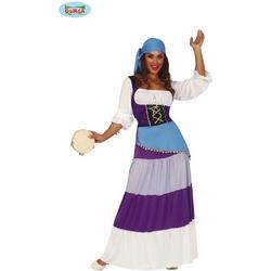 Zigeuner & Zigeunerin Kostuum | Ritmische Zwoele Zigeunerdame | Vrouw | Maat 42-44 | Carnaval kostuum | Verkleedkleding